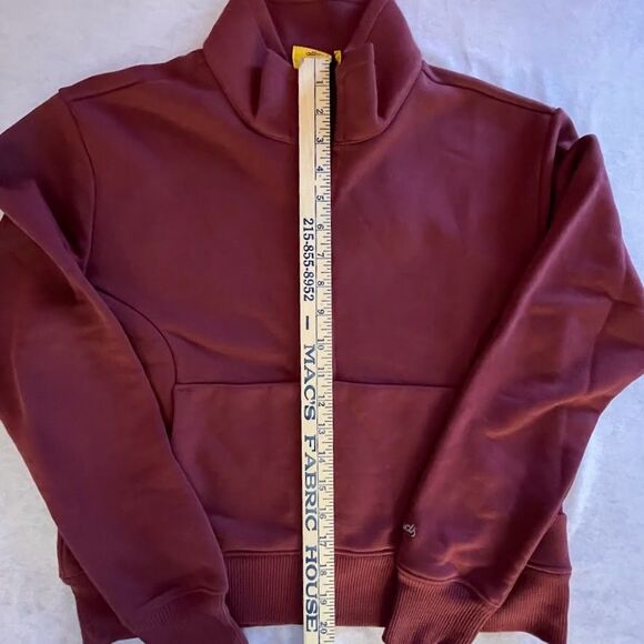 allbirds Anytime Quarter Zip + Sweatpants Burgundy Womens Size S Knit Lounge Set - Picture 13 of 16